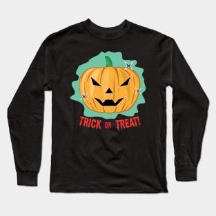 Vampire Halloween Pumpkin - Funny Long Sleeve T-Shirt